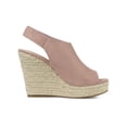 thumbnail image 3 of BLISSFUL STEP Sandales Compensées à Plateforme Espadrilles pour Femmes Rose Poussière 6, 3 of 7