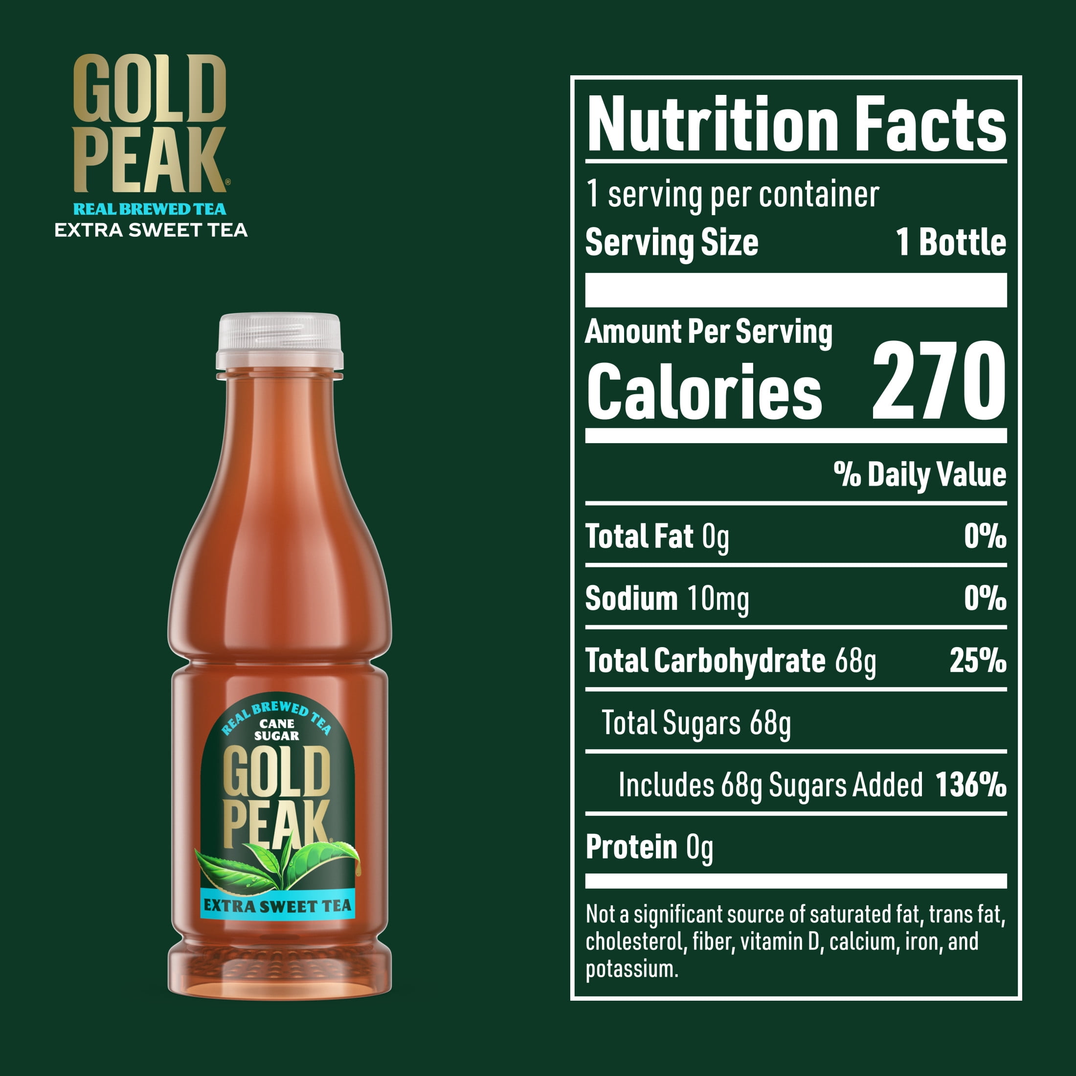 Gold Peak Extra Sweet Black Iced Tea Bottle, 18.5 fl oz