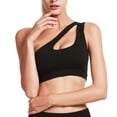 thumbnail image 1 of Ropa interior deportiva push-up para mujer, sujetador deportivo sexy de sujeción media a alta, top de fitness con copas desmontables, color negro, 1 of 5