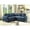 Navy Blue, variant on Glory Furniture Sandridge Microsuede Sectional in Gray