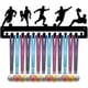 thumbnail image 1 of Exhibidor de medallas de fútbol, ​​soporte para medallas de fútbol, ​​estante colgante de metal deportivo, marco de hierro para montaje en pared, estante decorativo para medallas, 1 of 9