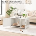 thumbnail image 4 of HOOBRO Hidden Litter Box Enclosure End Table with Removable Divider, White, 4 of 9