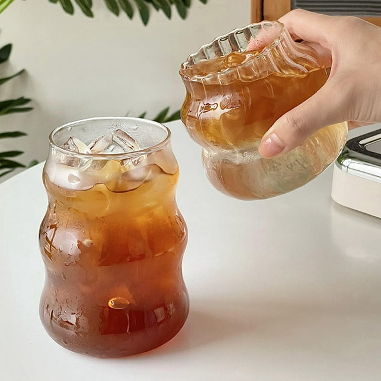 Ice Coffee Cup Drinking Glasses Clear Glass Cup for Tea Soda