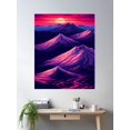 thumbnail image 2 of Summit Serenity: A Captivating Sunset Over The Mountains Poster Wall Art, Modern Wall Decor, 16x24 UNFRAMED, 2 of 3