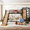 Yellow, variant on URTR Full Size Metal Bunk Bed with Slide, Basketball Hoop, Climbing Wall & Shelves, Multi-Functional Play Bunk Bed for Teen, Yellow