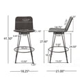 thumbnail image 6 of Taylor Outdoor Modern Industrial 3 Piece Acacia Wood Bar Set, 6 of 13