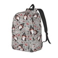 thumbnail image 1 of Vsdgher Halloween Gnome Print Canvas Backpack Travel Rucksack Unisex Knapsack 15.7/17.7Inch Laptop Backpack for Work,College-Small, 1 of 5