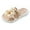Khaki, variant on Gyujnb Girls Slide Sandals, Flower and Pearl Detail Soft Sole Open Toe Casual Beach Shoes (Toddler, Little Girls, Big Girls),3.5-4 Years