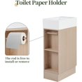 thumbnail image 5 of 19" Small Single Bathroom Vanity with Sink,1 Door,Toilet Paper Holder and Left or Right Storage Shelves,Modern Wood Bathroom Vanity Sink Cabinet, Freestanding, 5 of 9
