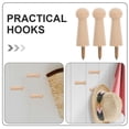 thumbnail image 3 of 6 ganchos de madera para pared, clavijas de madera para colgar toallas en puertas, gancho de madera maciza, pequeño colgador decorativo de pared, 3 of 8