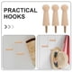 thumbnail image 5 of 6 ganchos de madera para pared, para colgar toallas en la puerta, de madera maciza, pequeños y decorativos., 5 of 8