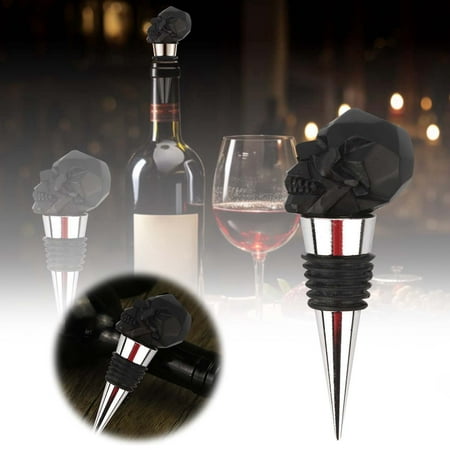 

Hot Sale Halloween 1pc Preservation Plug Metal Glass Skeleton Stoppers Stoppers Vacuum Creative Bottle Stopper Bottle Plug Decor Party Accessory