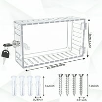 GJX Universal Thermostat Lock Box With Key,Clear Large Thermostat Cover For Thermostat On Wall,Thermostat Guard Fits Thermostats Inches Or Smaller Storage Box