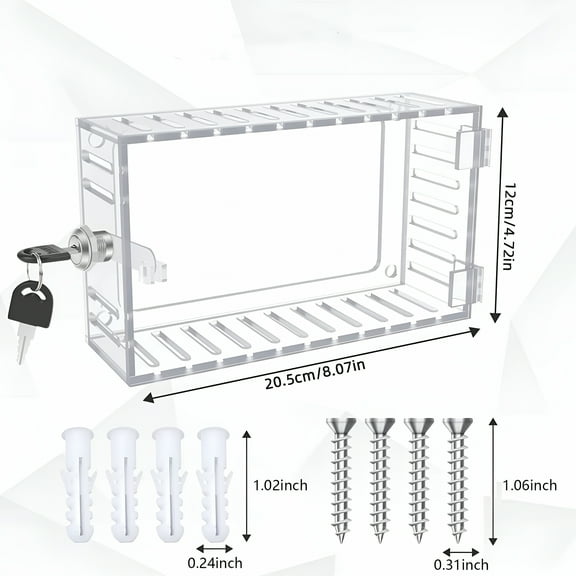 GJX Universal Thermostat Lock Box With Key,Clear Large Thermostat Cover For Thermostat On Wall,Thermostat Guard Fits Thermostats Inches Or Smaller Storage Box