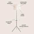 thumbnail image 4 of JONATHAN Y Hall 62" Metal LED End Table Floor Lamp, Chrome, JYL2012B, 4 of 7