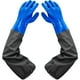 thumbnail image 1 of Guantes Haiou de PVC resistentes a productos químicos, impermeables, 64 cm, azules, 1 of 6