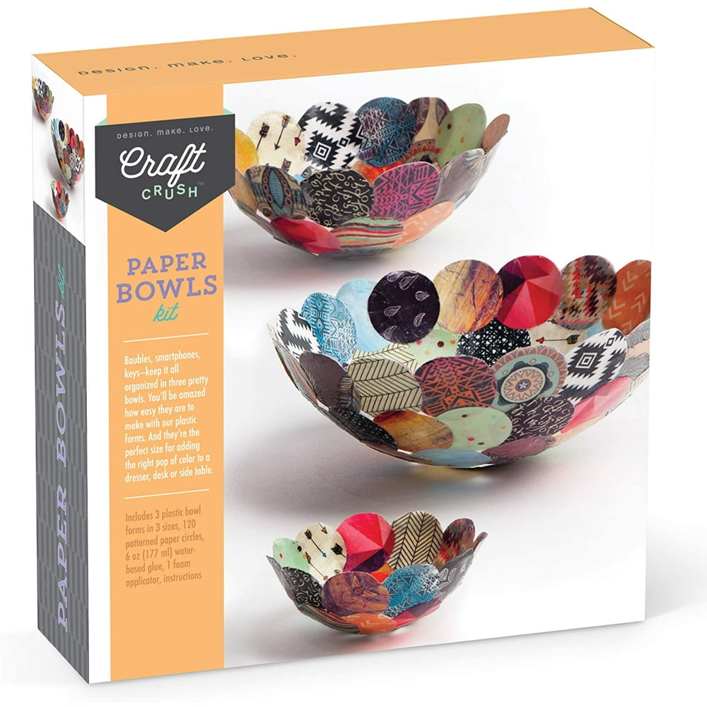 Craft Crush DIY Paper Bowls Craft Kit