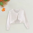 thumbnail image 2 of Coerni Cardigan for Girls Preppy Clothes School Uniform Kids Button Closure Coats Knit Sweater Bolero Cover Up Dressy Outwear, 2 of 4
