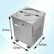 Kolice ETL Commercial Fry Ice Cream Rolled Machine, Roll Ice Cream Machine -22 Large Pan, Auto Defrost, Smart AI temperature Control
