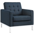 thumbnail image 1 of LexMod Fauteuil en Tissu, Azur, 1 of 4