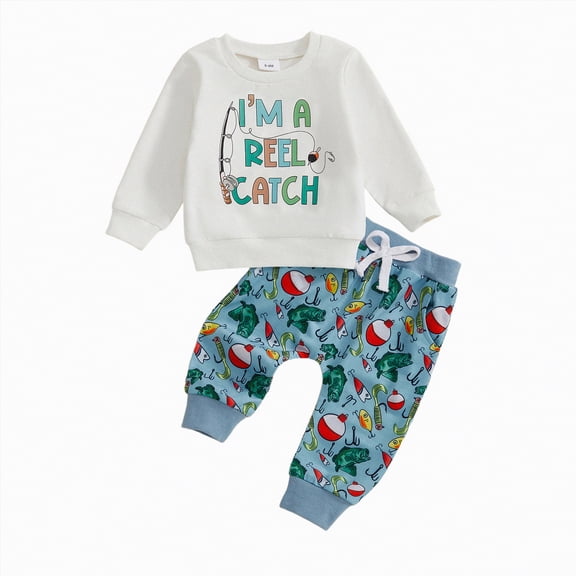 Futezty Toddler Boys Girls Clothes Fall Winter Outfit Sets, Baby Boy Girl Long Sleeve Crew Neck Letter Stretch 6M 12M 18M 2T 3T 2-Pieces Set Everyday