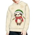 thumbnail image 3 of DISNIMO Christmas Sloth Hoodie for Girls 14-16 Pullover Hoodies for Teen Girls Boys Snowflake Sweatshirt with Hoodie Kids Child Sweatshirts Long Sleeve Streetwear Hoodie for Girl Teens Casual, 3 of 7