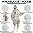 thumbnail image 5 of Wearable Oversized Blanket,Trick or Treat Halloween Pattern Wearable Blanket Hoodie for Adults,Cozy Hooded Blankets with Super Pockets,Super Warm Fuzzy Pullover for Women & Men, 5 of 6