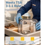 HOTOR Clear Toiletry Bag, TSA Approved, Waterproof Zippered Makeup & Toiletries Organizer, 6.0 x 8.8 x 2.2, 4-Pack