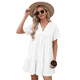 thumbnail image 5 of Vestido de Corta con Escote en V y Volantes en el Bajo, Talla S, 5 of 10