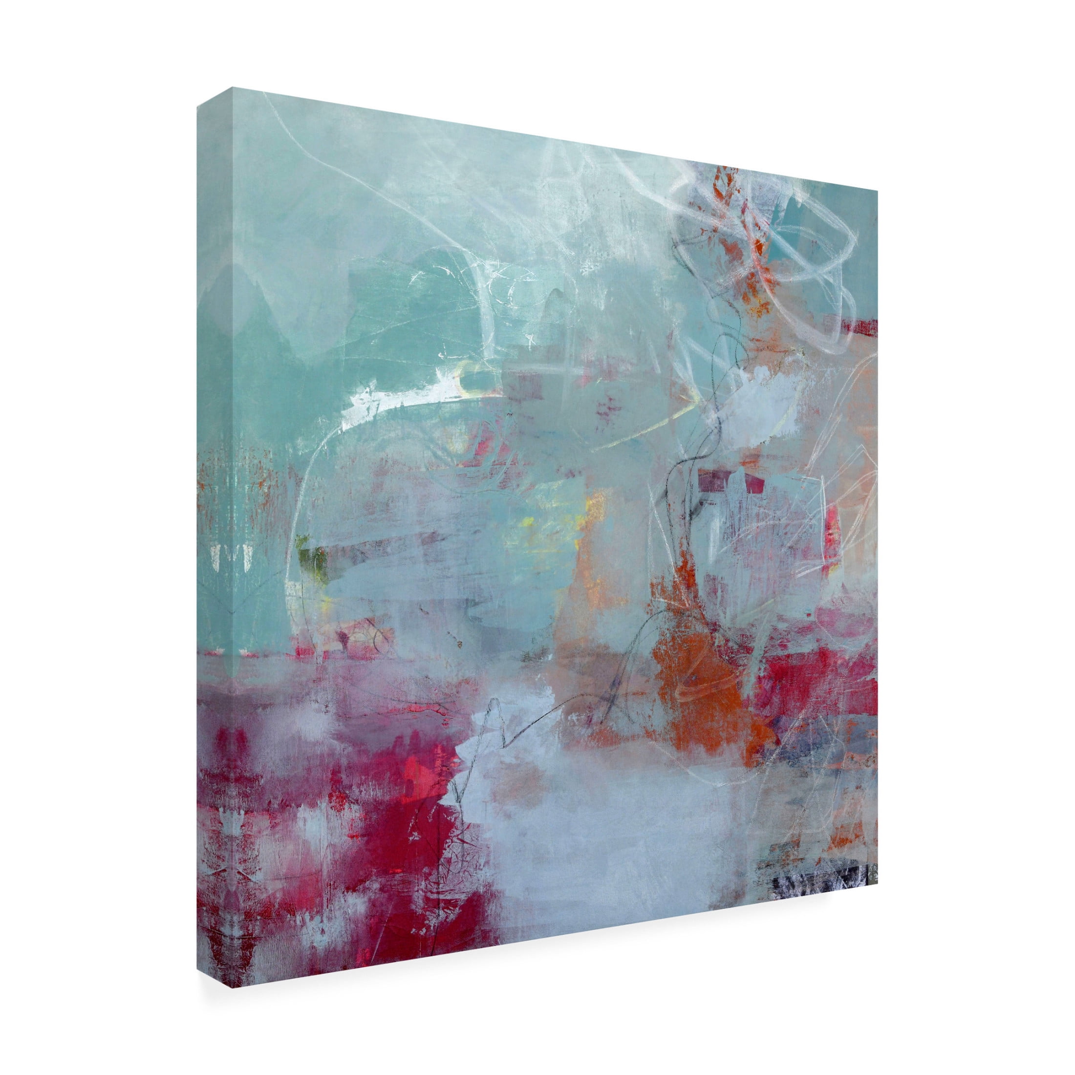 Canvas Wall Art - Jayne Walther 'Tranquility' Wall Art for Living Room, Bedroom, or Office Décor by Trademark Fine Art - 14 x 14 Inches