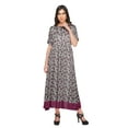thumbnail image 4 of Moomaya Printed Long Kurti Summer Wear Ladies A-Line Tunic Dress Top For Women, 4 of 5