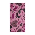 thumbnail image 6 of 2-Piece Polyester cotton Towel Set Absorbent Bow and Cherry Black and Pink Hand Towel Bath Towel Soft and Comfortable Machine Wash 28.3x14.4, 6 of 7