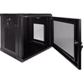 thumbnail image 3 of NavePoint 9U Server Rack Enclosure - 17.7” Deep, 9U Wall Mount Network Cabinet with Locking Perforated Door, 19” IT Equipment Compatible, 9U Network Rack, Removable Side Panels, Black, 3 of 6