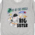 thumbnail image 3 of Inktastic Out of This World Big Sister Astronaut in Space Toddler Sweatshirt, 3 of 4