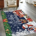 thumbnail image 2 of Navy Blue Christmas Area Rugs 4'x6', Washable Small Throw Rugs for Office Bathroom, Xmas Snowman Santa Elk Winter Snowflake Indoor Outdoor Rug Non-Slip Low Pile Carpet Runner Reversible Floor Mats, 2 of 8