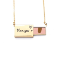 thumbnail image 1 of Crispy Chocolate Sweet Ice  Letter Envelope Necklace Pendant Jewelry, 1 of 3