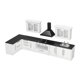thumbnail image 1 of 7pcs 1:12 Mini Dollhouse Kitchen Cabinet Simulation Life Scene Dollhouse Modern Kitchen Set, 1 of 4