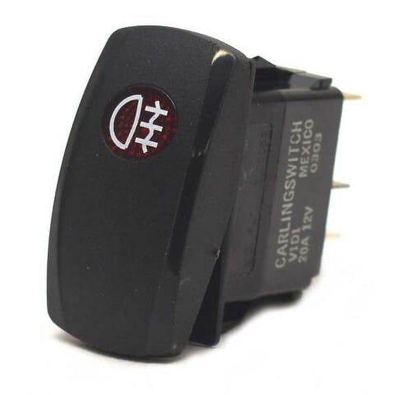 Carling On-Off Contura V Boat Rocker Switch | Fog Light 4 Spade 12V