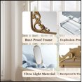 thumbnail image 5 of 58"x24" Arched Full Body Mirror with Vintage Ornate Carved Applique on Top and Bottom, Hanging Wall Mounted Mirror, for Living Room Bedroom Retro Home Decor Mirror, 5 of 12