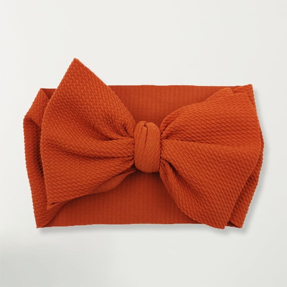 Baby Headbands With Big Bows Headwrap Soft Elastic Headband For Girls Hair, Orange