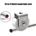 thumbnail image 3 of 2 pulgadas de acero inoxidable V Groove Pulley Wheel, 2PCS Heavy Duty Caster Wheel Track Sliding Gate Roller, 500lbs de carga para la puerta deslizante de oscilación, 3 of 5