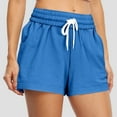thumbnail image 2 of Soft Shorts Women Drawstring High Waist Sports Fashion Casual Short Active Inseam Stretch Lightweight Summer Elastic-Waist Shorts, 2 of 4