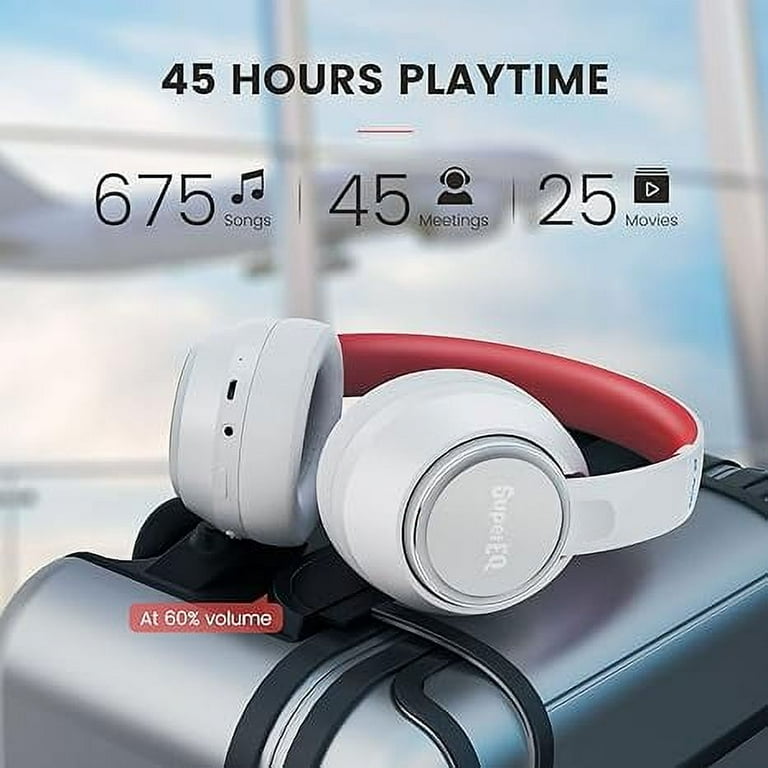 Open Box SuperEQ S1 Hybrid Active Noise Cancelling Headphones 45H S AD01 03 White