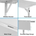 thumbnail image 4 of Gymax Wall-Mounted Drop-Leaf Table Folding Kitchen Dining Table Desk Space Saver White, 4 of 10