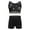 Black, variant on TiaoBug Kids Girls Dance Outfits Gymnastics Active Tracksuit Sports Yoga Crop Top and Ballet Shorts Set White 8