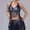 #316-Dark Blue, variant on Carnival Halter Neck Fringe Top, Leather Sequin Dance Costume with Built-in Bra, V-neck Crop Top for Stage Performance and Dance Shows