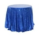 thumbnail image 2 of Mantel Redondo de Lentejuelas con Brillo | Mantel Pequeño Redondo Brillante | Decoración para Bodas, Cumpleaños, Fiestas y Navidad | Poliéster | Azul Real | 100 X 100 Cm, 2 of 6