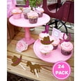 24 Pack Cowgirl Cake Decorations - Western Boot & Horse Cupcake Toppers For Cowgirl Birthday Party Or Baby Shower