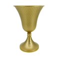 thumbnail image 3 of Jarrón de metal dorado, maceta decorativa para interiores y exteriores, ideal para eventos y jardín. L, 3 of 9