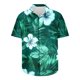 thumbnail image 5 of Camisas Hawaianas de los Hombres de Moda Casual Floral Impresión de Manga Corta Solapa Botón Arriba, Ligero para Primavera Verano, 5 of 9